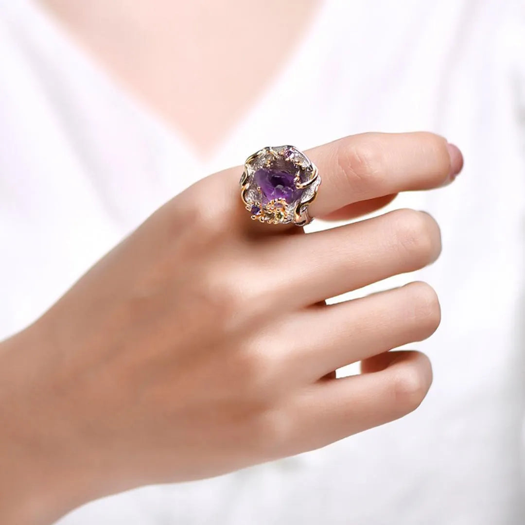 Amethyst Ring – Royal Shine, Sterling Silver 925