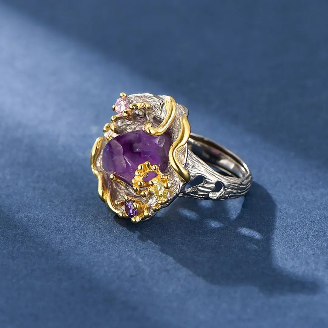 Amethyst Ring – Royal Shine, Sterling Silver 925