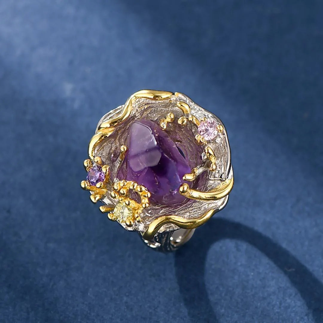Amethyst Ring – Royal Shine, Sterling Silver 925
