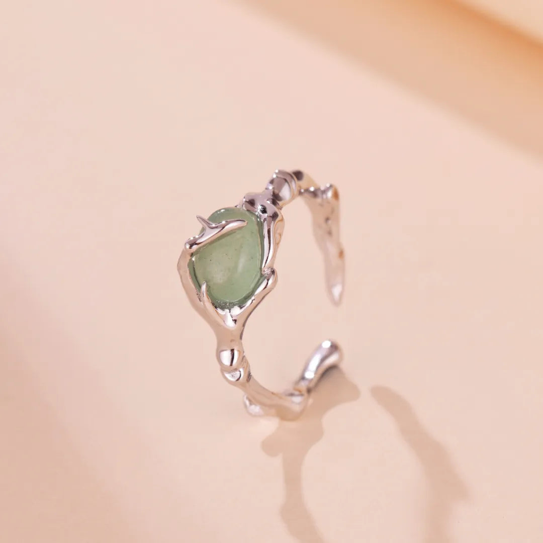 Aventurine Ring "Force of Nature" Silver