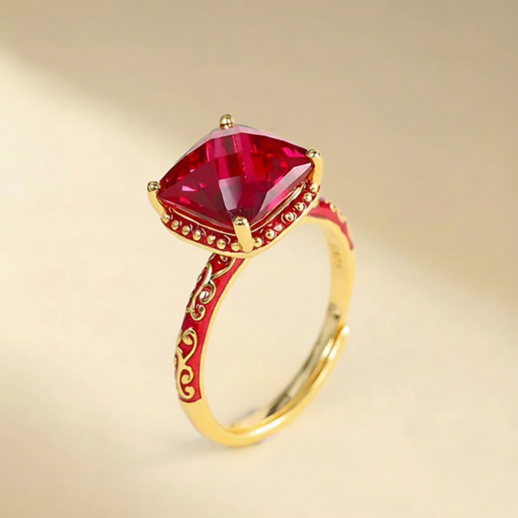 Bague Cornaline "Beauté Audacieuse" Argent Doré Or