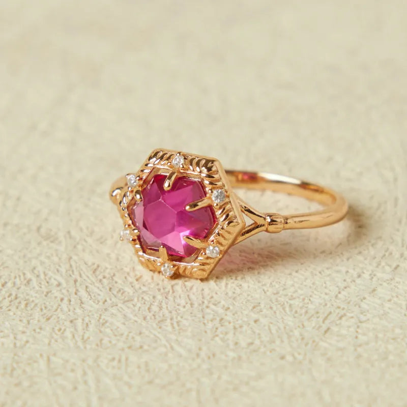 Bague Cornaline "Charm de Vitalité" Argent Doré Or