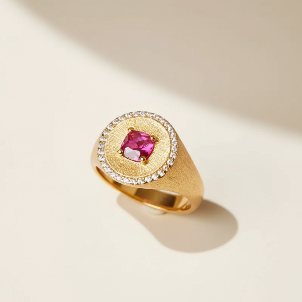 Bague Cornaline "Énergie Vitale" Argent Doré Or