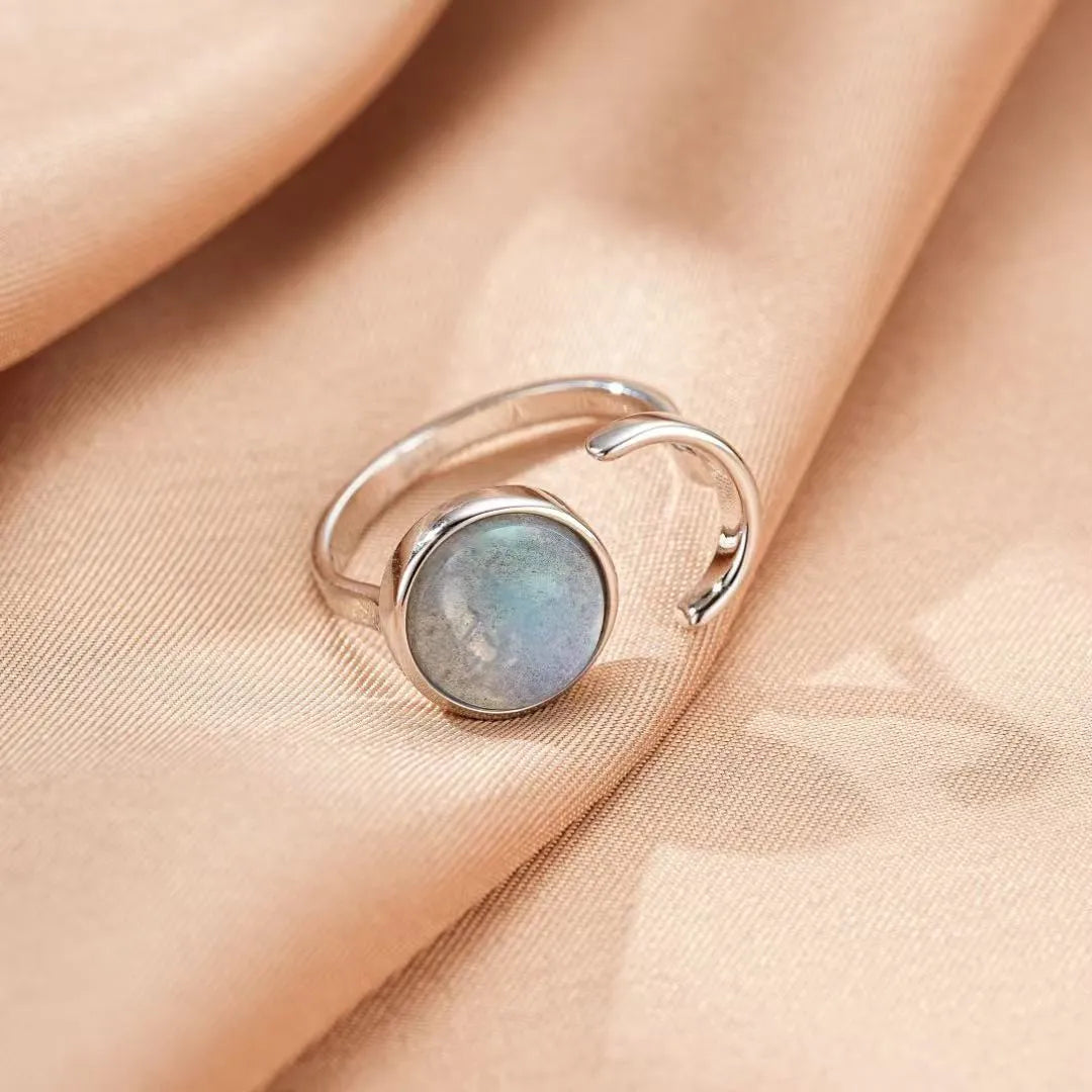 Bague Labradorite "Aura Lunaire" Argent