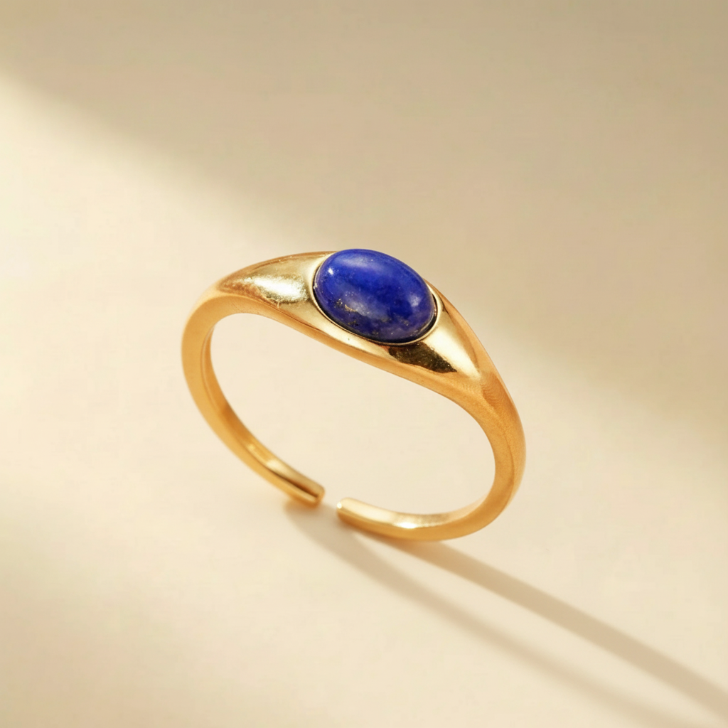 Ring Lapislazuli "Geheimnisvoller Stern" Silber