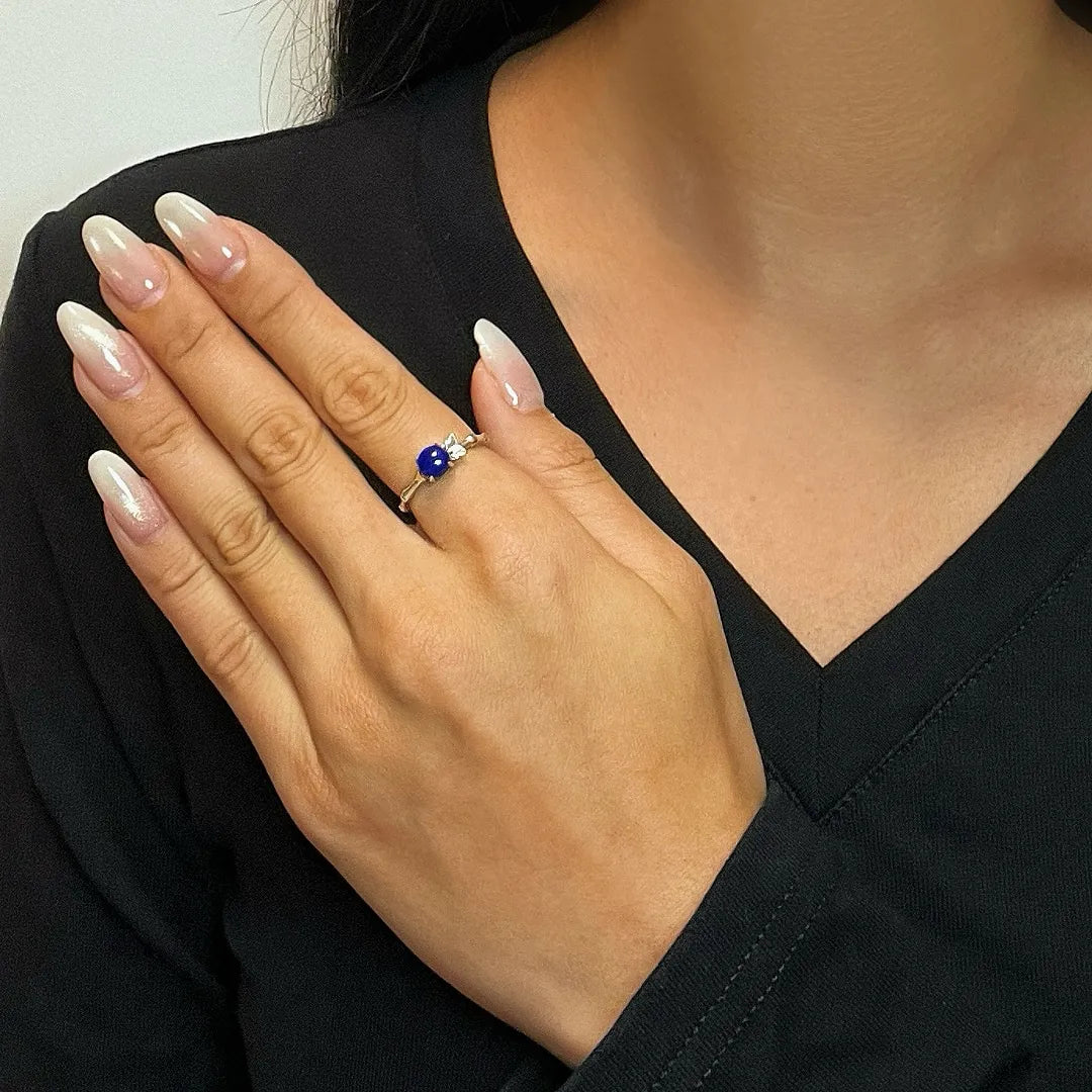 Lapis Lazuli Ring "Nature's Sparkle" Silver