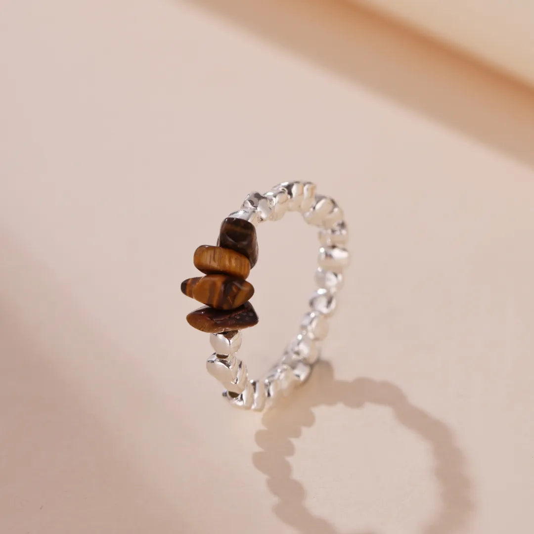 Tiger Eye Ring "Protective Simplicity" Silver