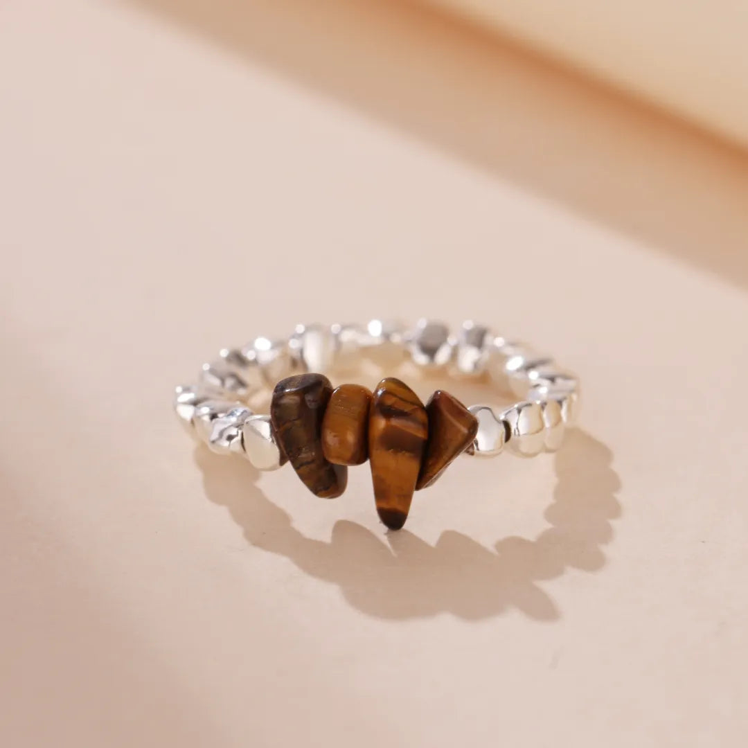 Tiger Eye Ring "Protective Simplicity" Silver
