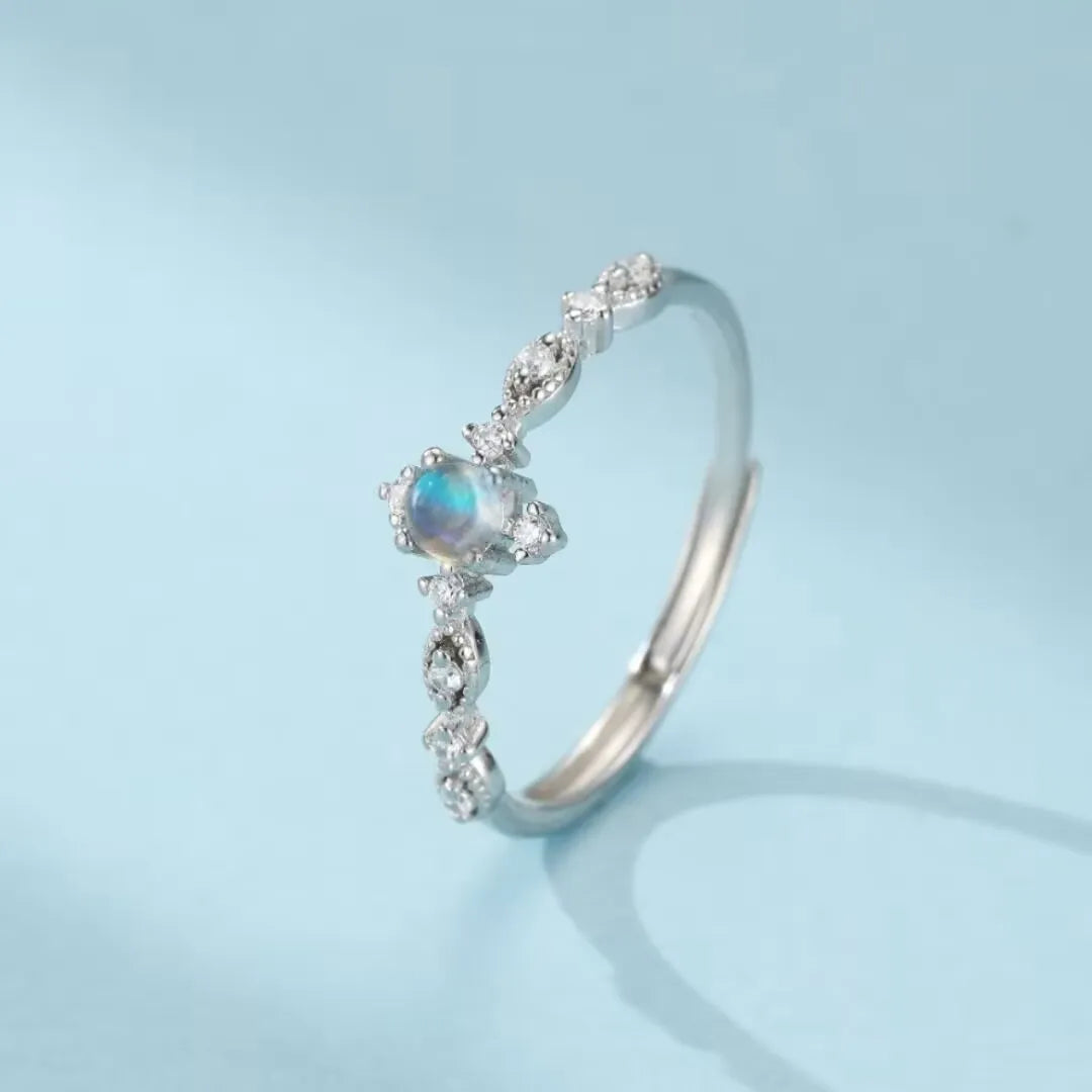 Bague Pierre de Lune "Éclat de Féminité" Argent