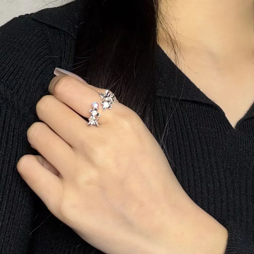 Bague Pierre de Lune "Halo Céleste" Argent