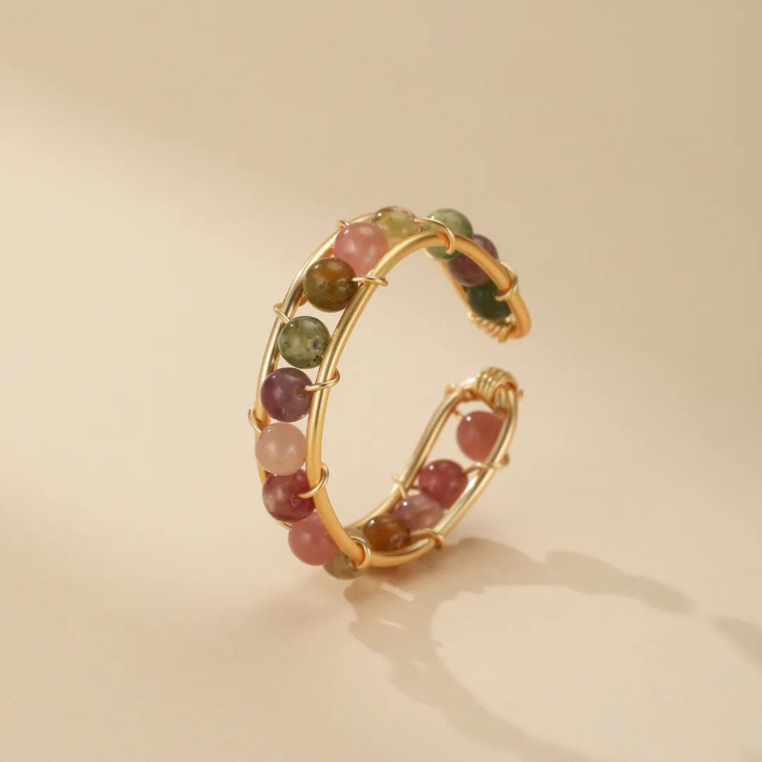 Ring Tourmaline "Colored Arc" Gold