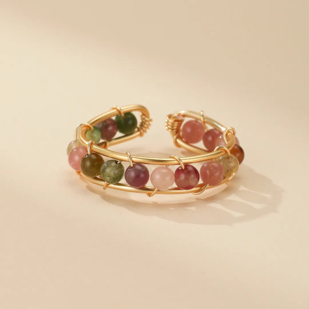 Ring Tourmaline "Colored Arc" Gold