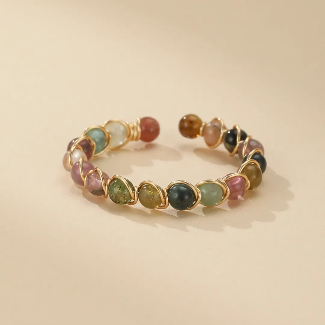 Ring Tourmaline "Colored Arc" Gold