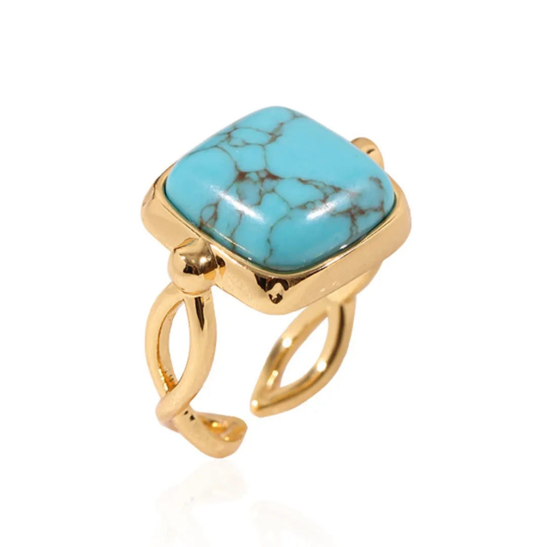 Turquoise Ring "Timeless Beauty" Gold