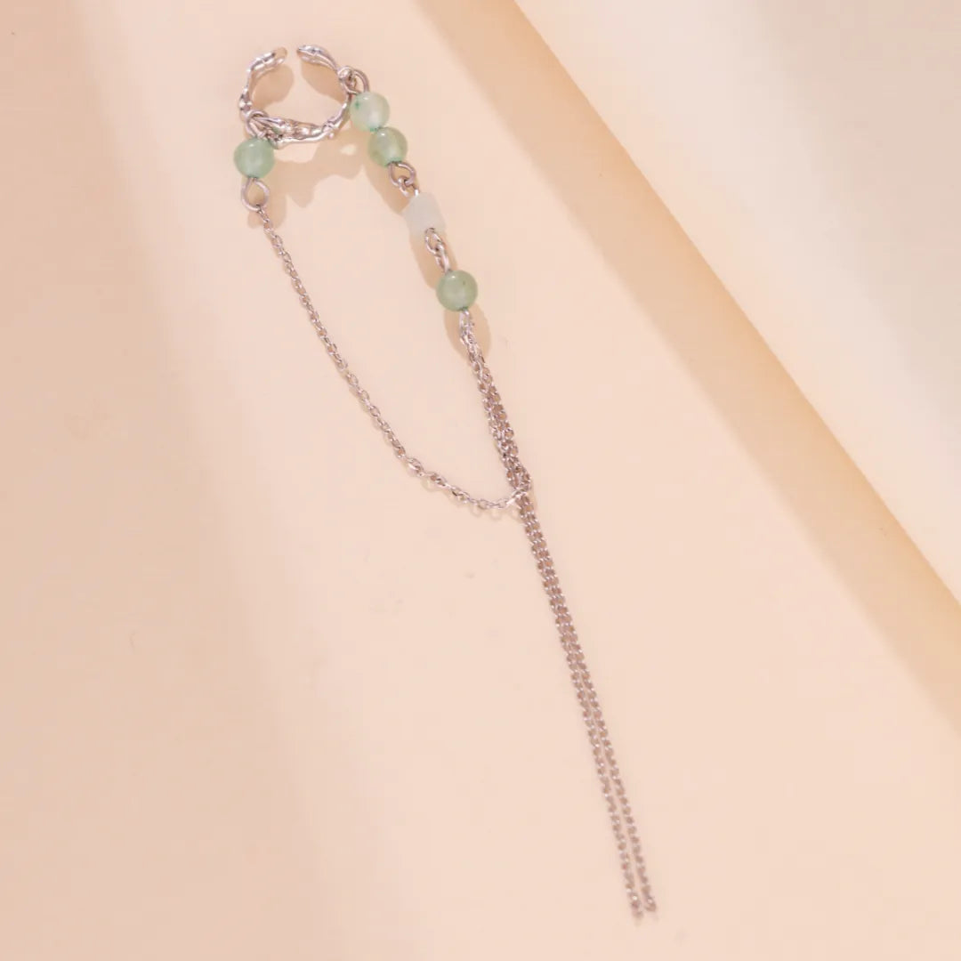 Aventurine Earring "Natural Serenity" Silver