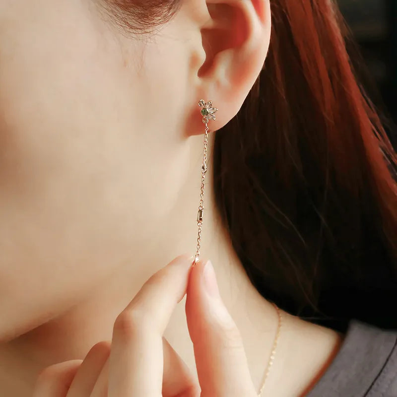 Peridot Earrings "Inner Serenity" Gold-Plated Silver