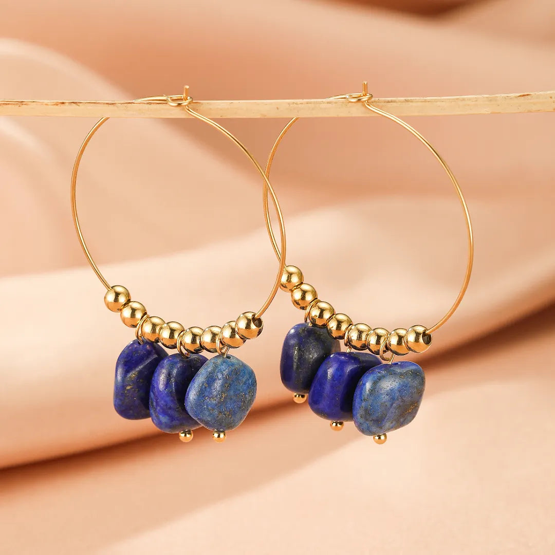 Ohrringe Amazonit oder Lapislazuli "Mineralischer Charme"