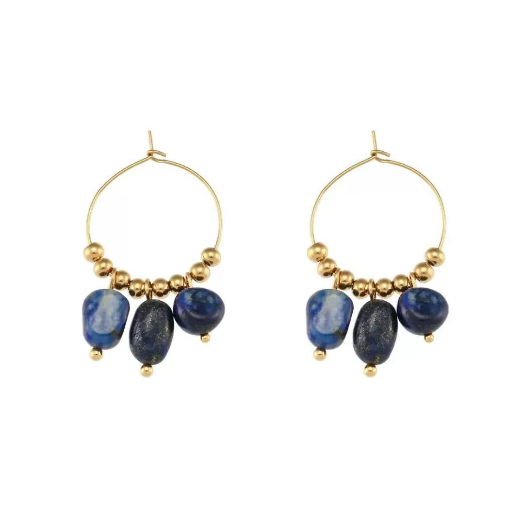 Ohrringe Amazonit oder Lapislazuli "Mineralischer Charme"
