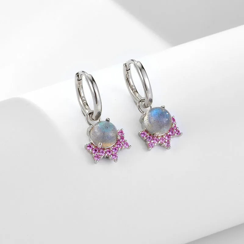 Labradorite Earrings "Celestial Magic" Gold-Plated Silver