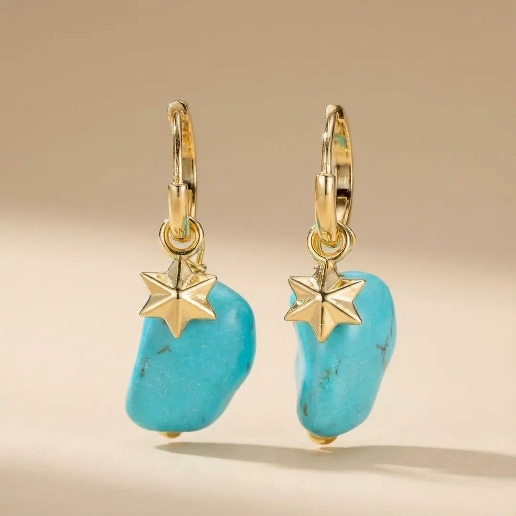 Boucles d'Oreilles Turquoise "Fraîcheur Céleste" Argent