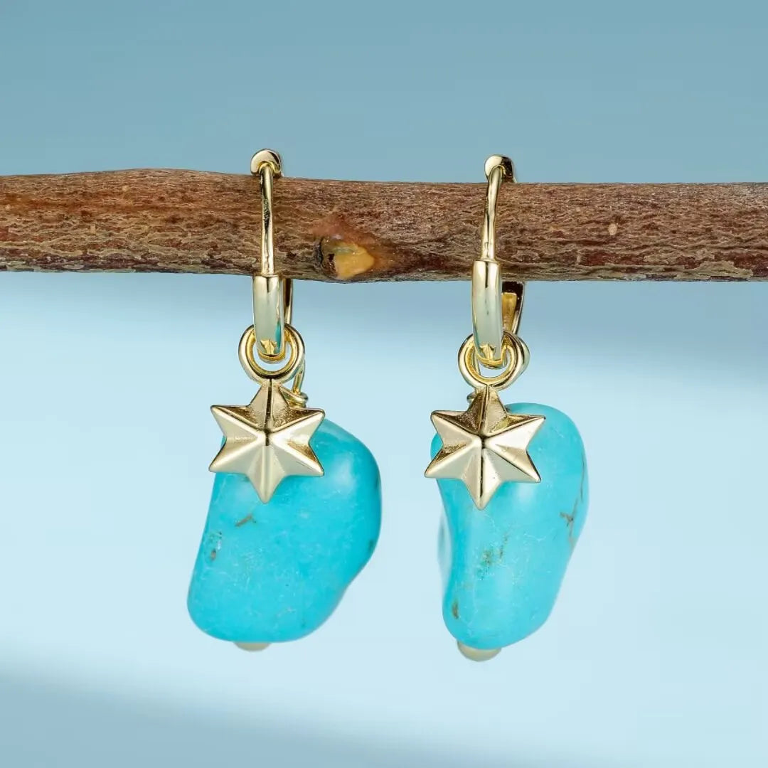 Boucles d'Oreilles Turquoise "Fraîcheur Céleste" Argent