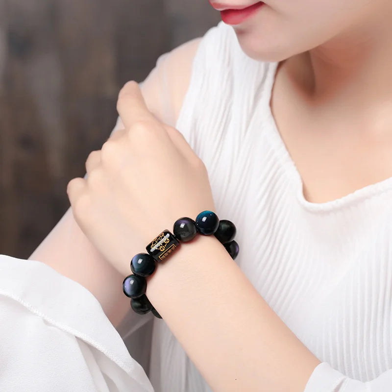 Obsidian Pi Xiu Bracelet "Strength and Wealth"
