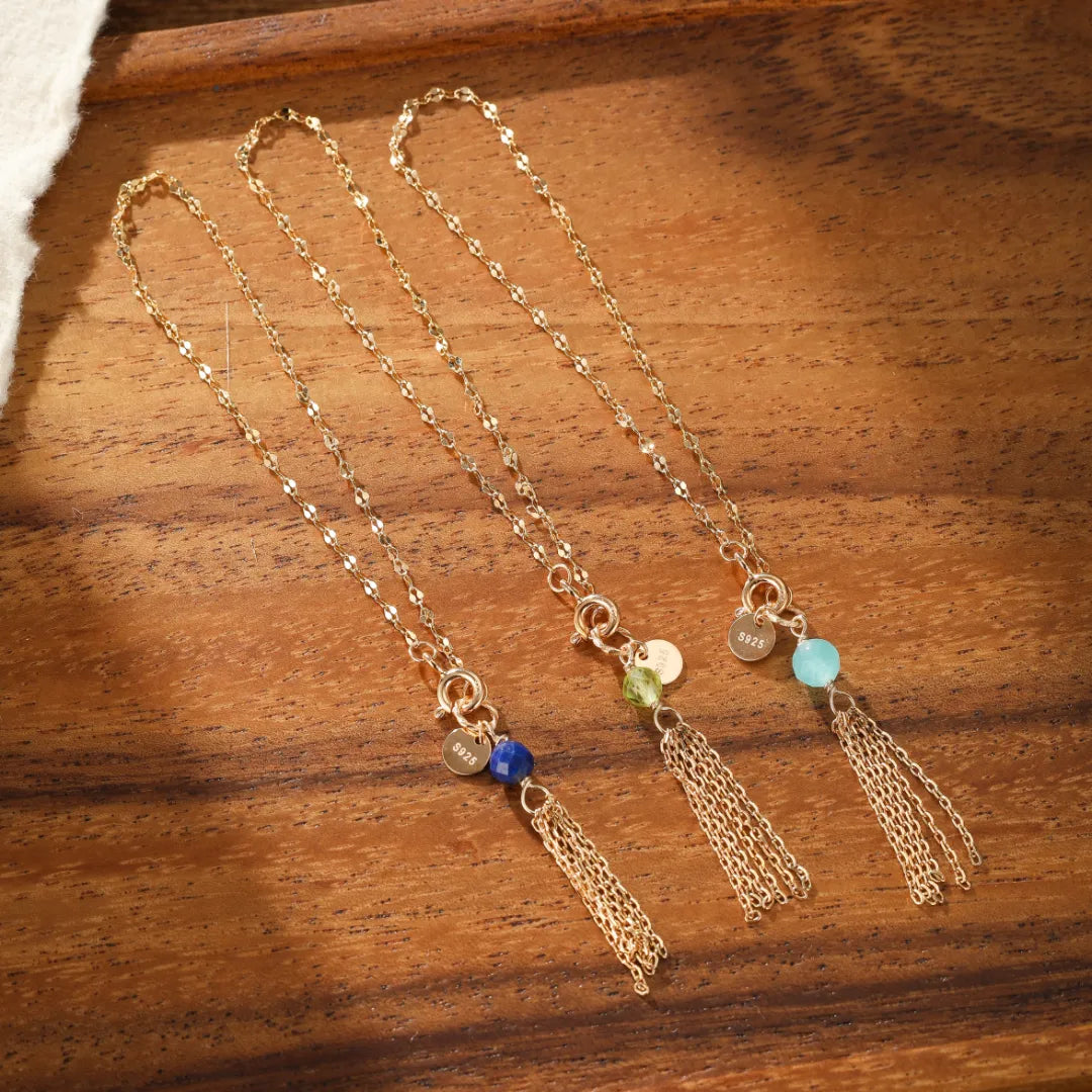 Amazonite Lapis Lazuli or Peridot "Unique Energy" Silver