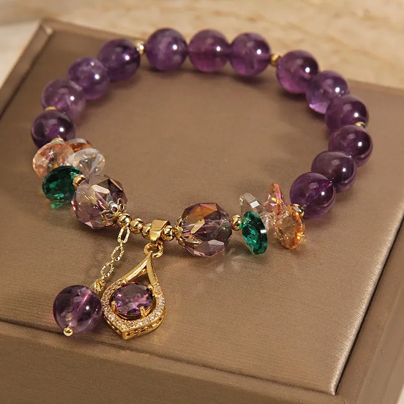 Amethyst Bracelet "Charm Symphony"
