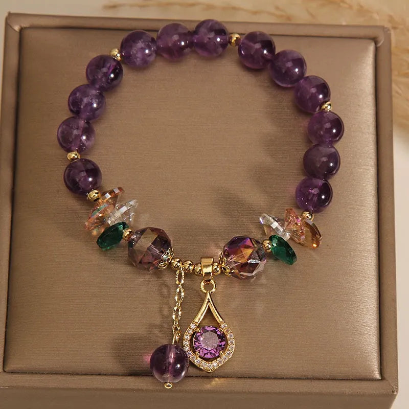Amethyst Bracelet "Charm Symphony"