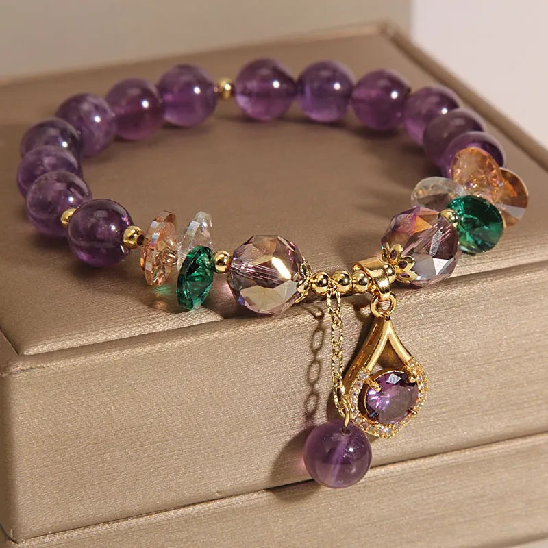 Amethyst Bracelet "Charm Symphony"