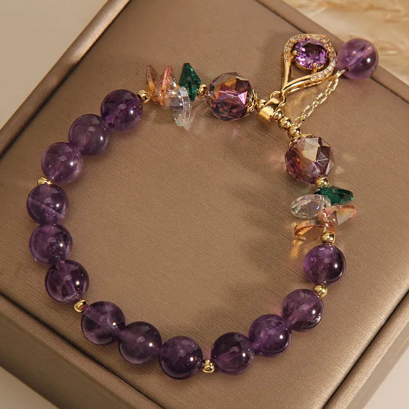 Amethyst Bracelet "Charm Symphony"