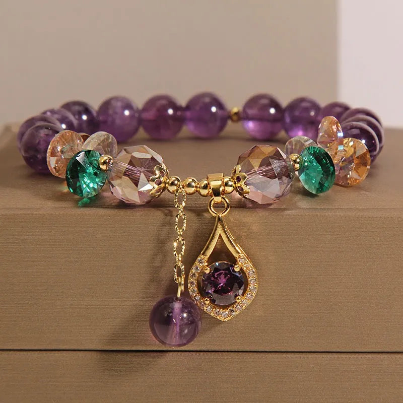 Amethyst Bracelet "Charm Symphony"