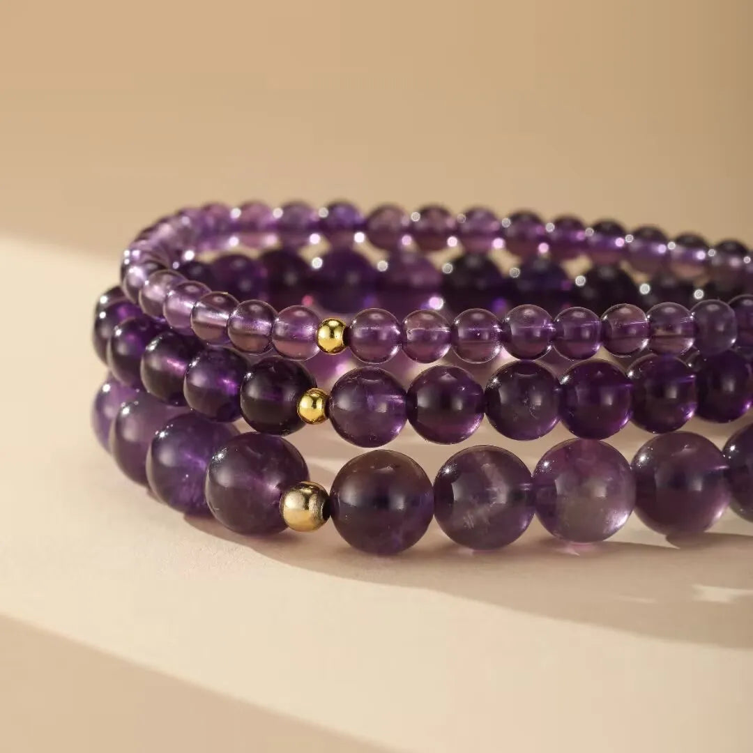 Amethyst Bracelet "Vibrant Balance" Silver