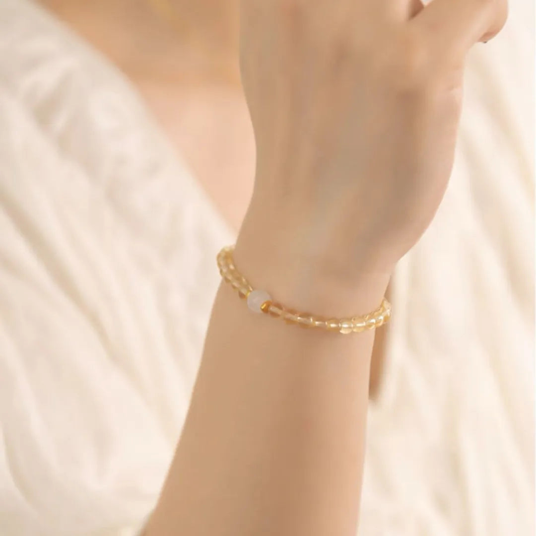 Citrine and Jade Bracelet "Prosperity"