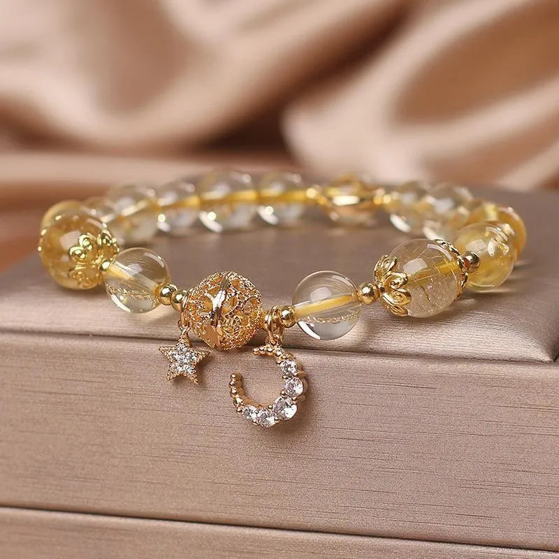 Citrine Moon and Star Bracelet - Dreamer
