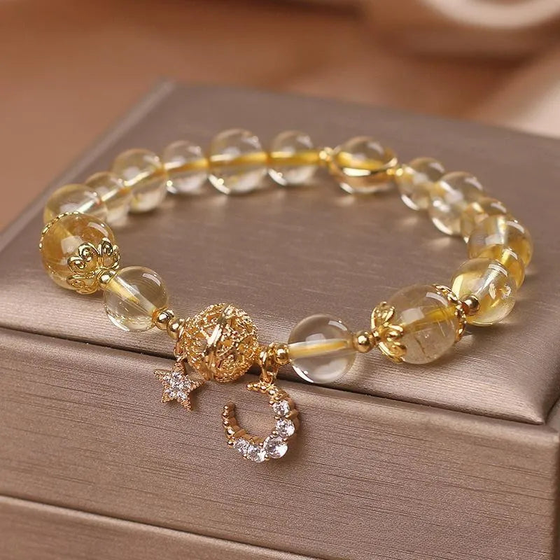 Citrine Moon and Star Bracelet - Dreamer