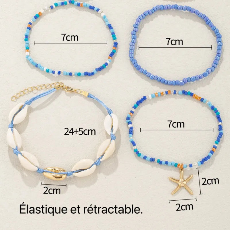 Muschel-Knöchelarmband "Meeresenergie"