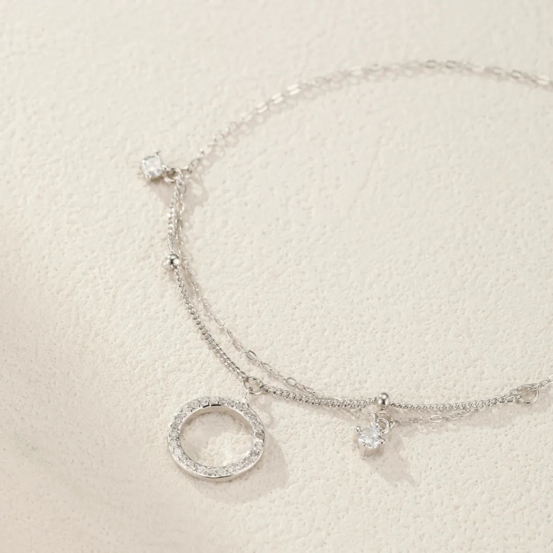 Fußkettchen "Élégance Brillante" Silber