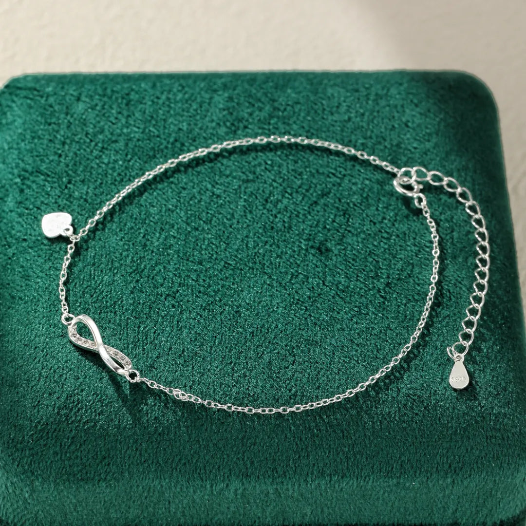 Fußkettchen Unendlichkeit "Ewige Liebe" Silber