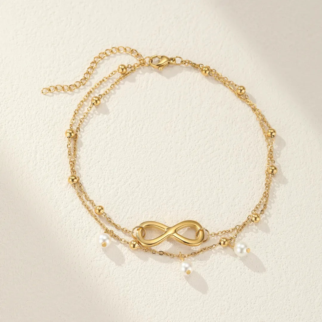 Infinity Pearl Anklet "Infinite Harmony"