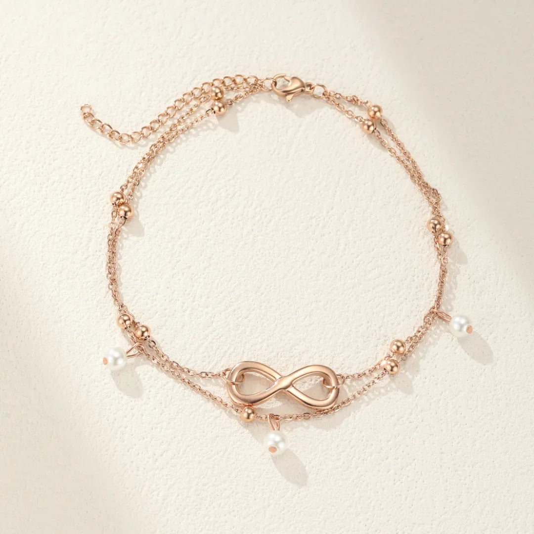 Knöchelarmband Unendlichkeit Perle "Unendliche Harmonie"