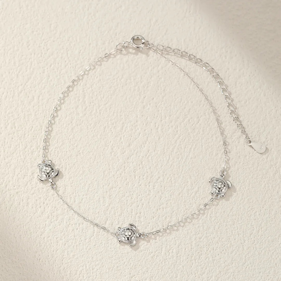 Knöchelarmband Schildkröten "Meeresabenteuer" Silber