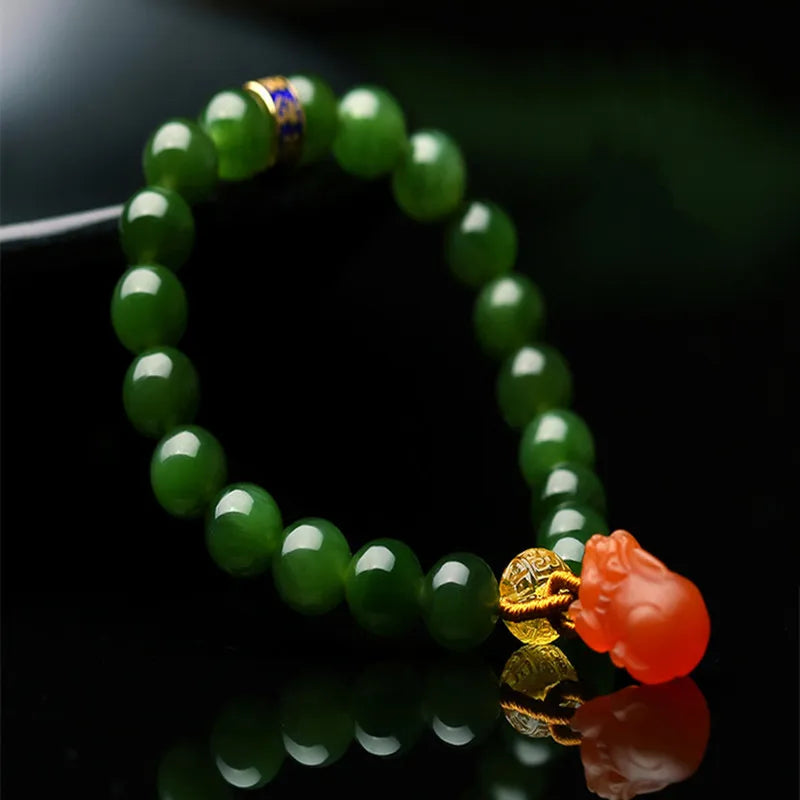 Jade Pi Xiu Bracelet "Sacred Energy" Silver