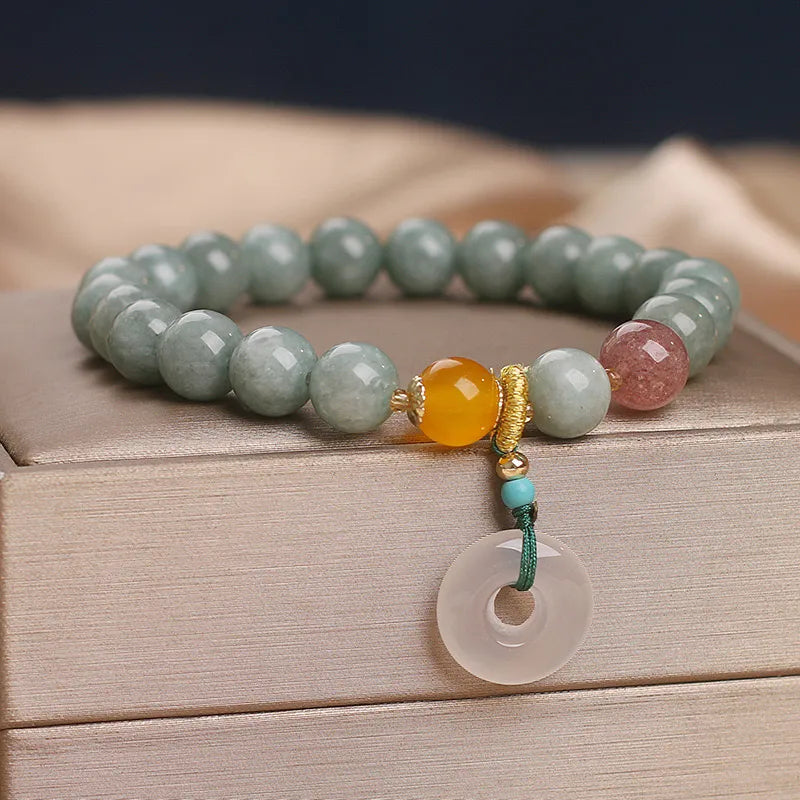 Jade Bracelet "Pure Harmony" Gold Silver