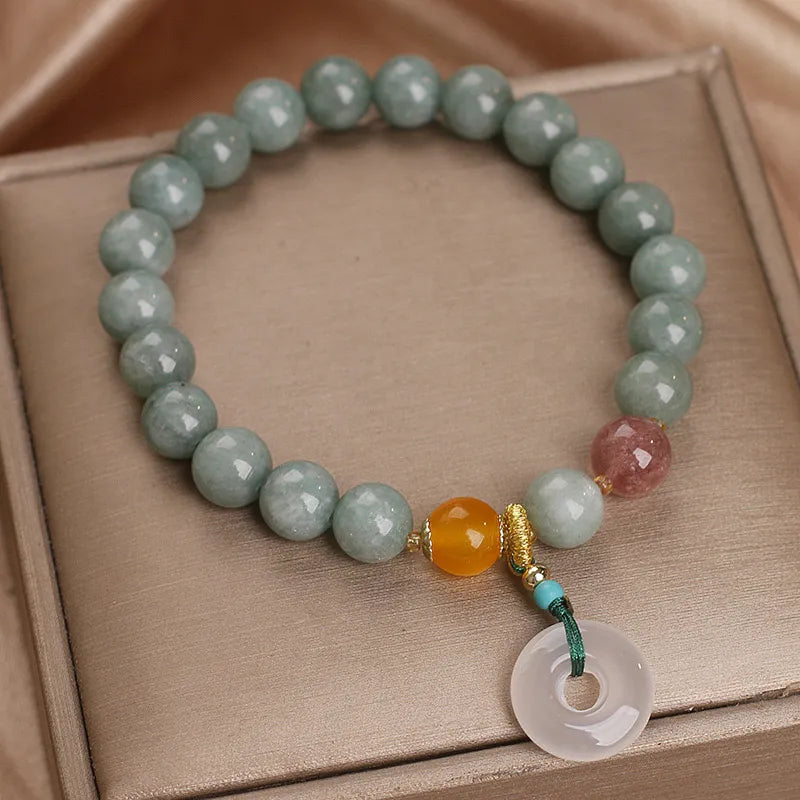 Jade Bracelet "Pure Harmony" Gold Silver
