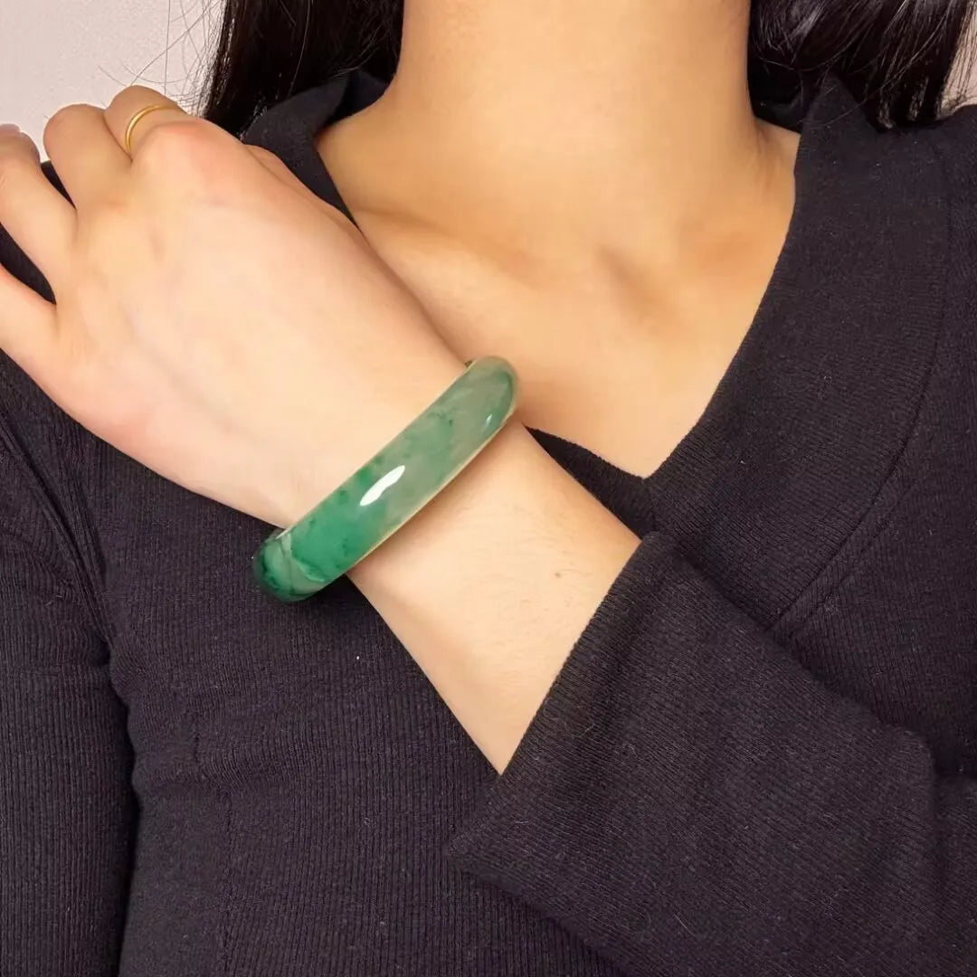 Jade Bangle "Soft Hues"