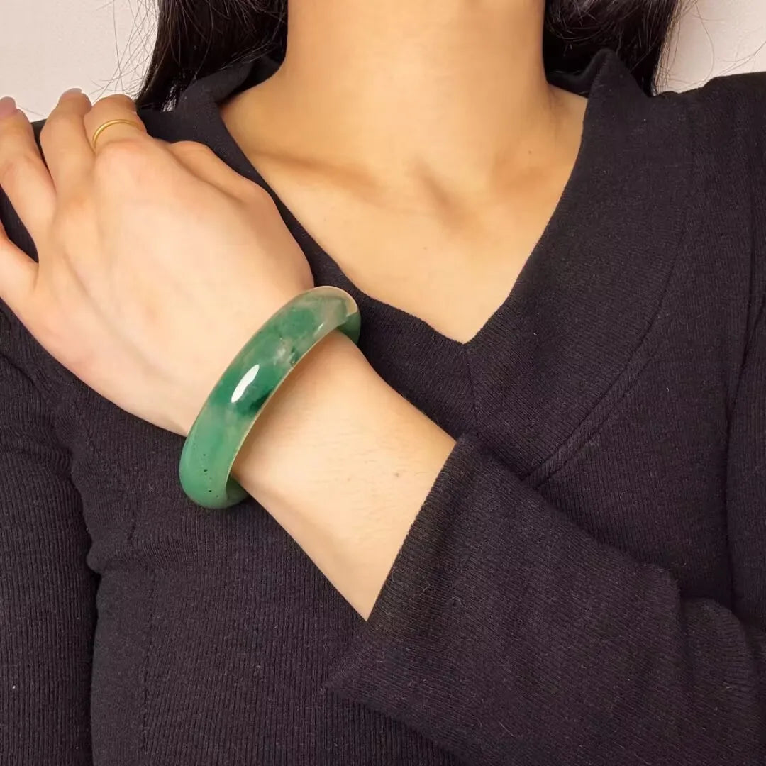 Jade Bangle "Soft Hues"