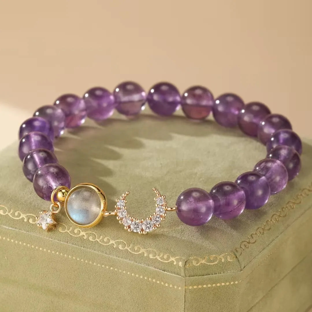 Amethyst and Labradorite Bracelet "Magical Night"