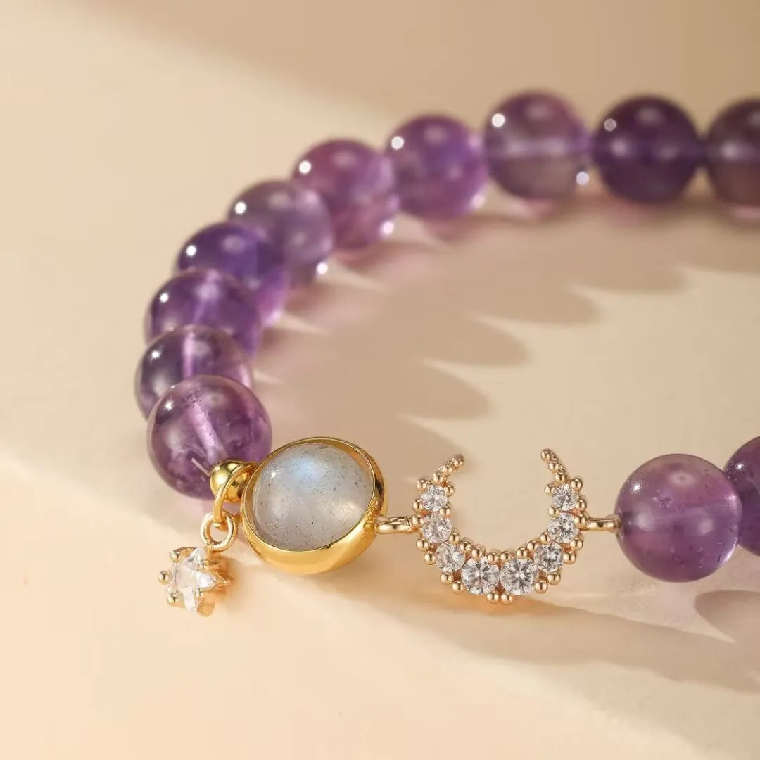 Amethyst and Labradorite Bracelet "Magical Night"