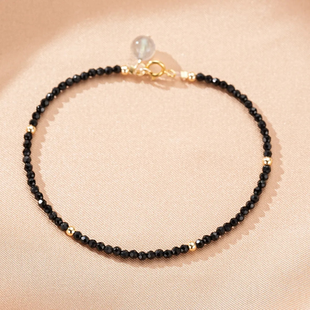 Bracelet Labradorite et Cristal de Roche "Charme Intense"